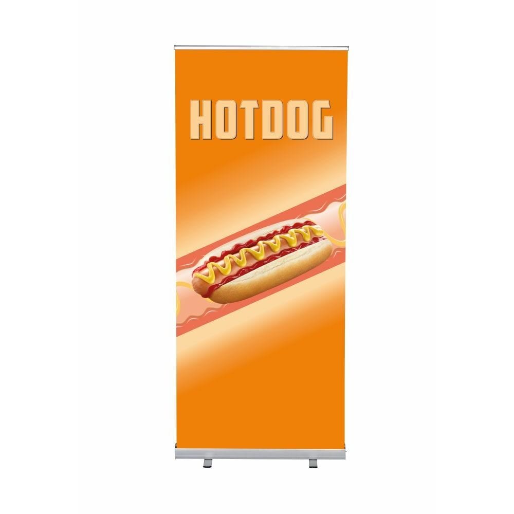 Roll-Banner Budget 85 Komplettset Motiv „Hot Dog“ Englisch
