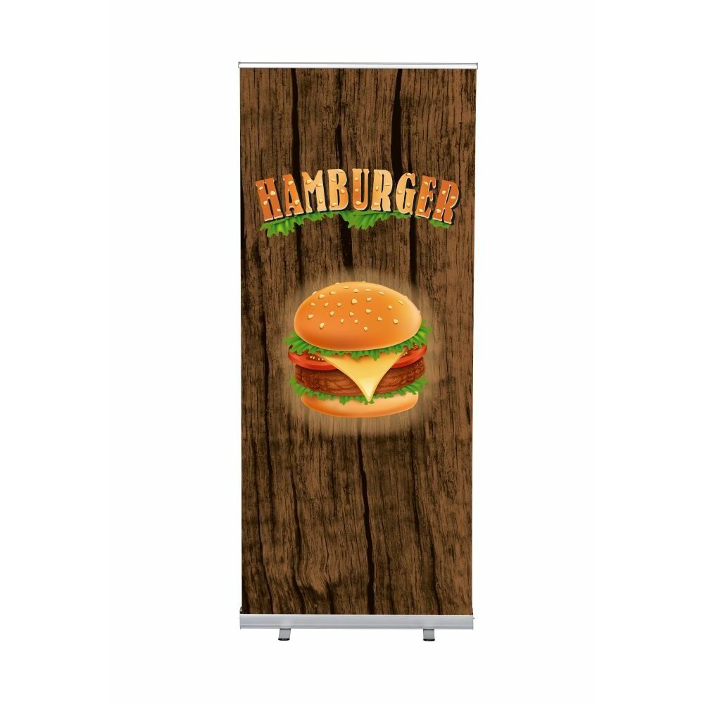 Roll-Banner Budget 85 Komplettset Motiv „Burger“ Englisch
