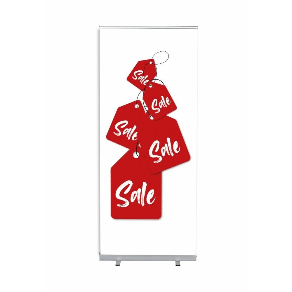 Roll-Banner Budget 85 Komplettset Motiv „Sale“ Englisch