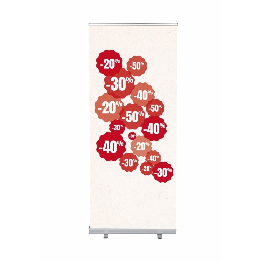 Roll-Banner Budget 85 Komplettset Motiv „Rabatt“