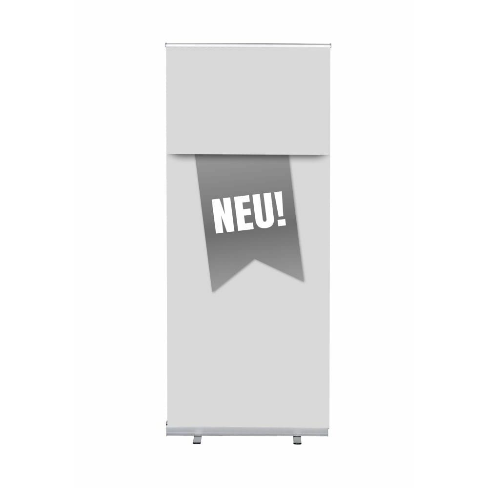 Roll-Banner Budget 85 Komplettset Motiv „Neu“ Grau Deutsch