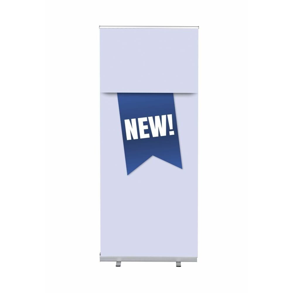Roll-Banner Budget 85 Komplettset Motiv „Neu“ Blau Englisch