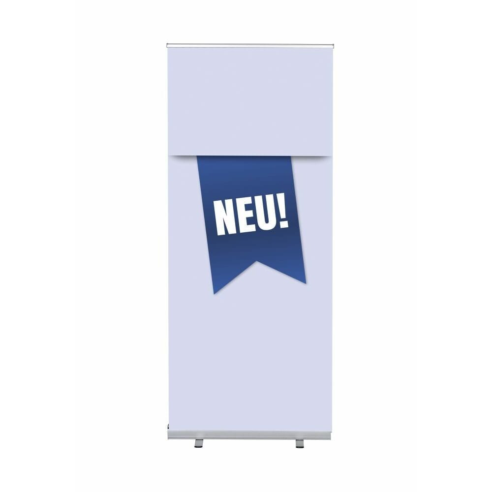 Roll-Banner Budget 85 Komplettset Motiv „Neu“ Blau Deutsch