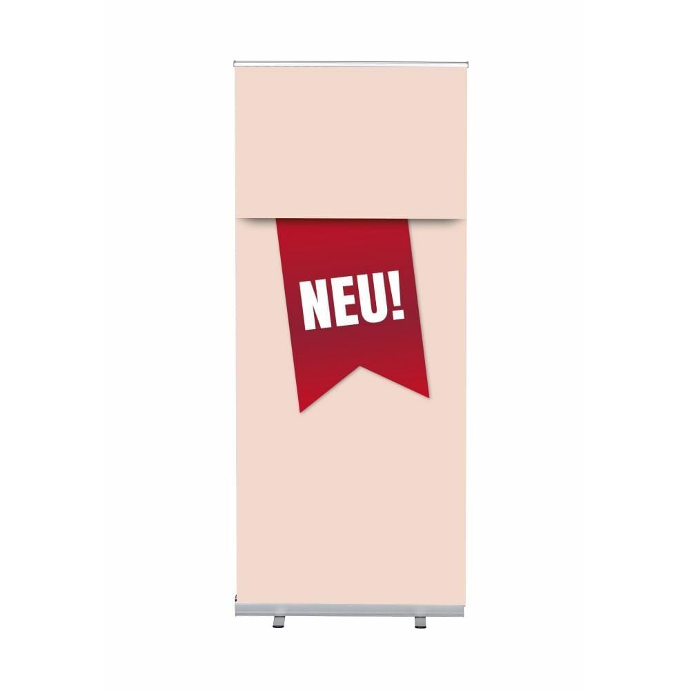 Roll-Banner Budget 85 Komplettset Motiv „Neu“ Rot Deutsch