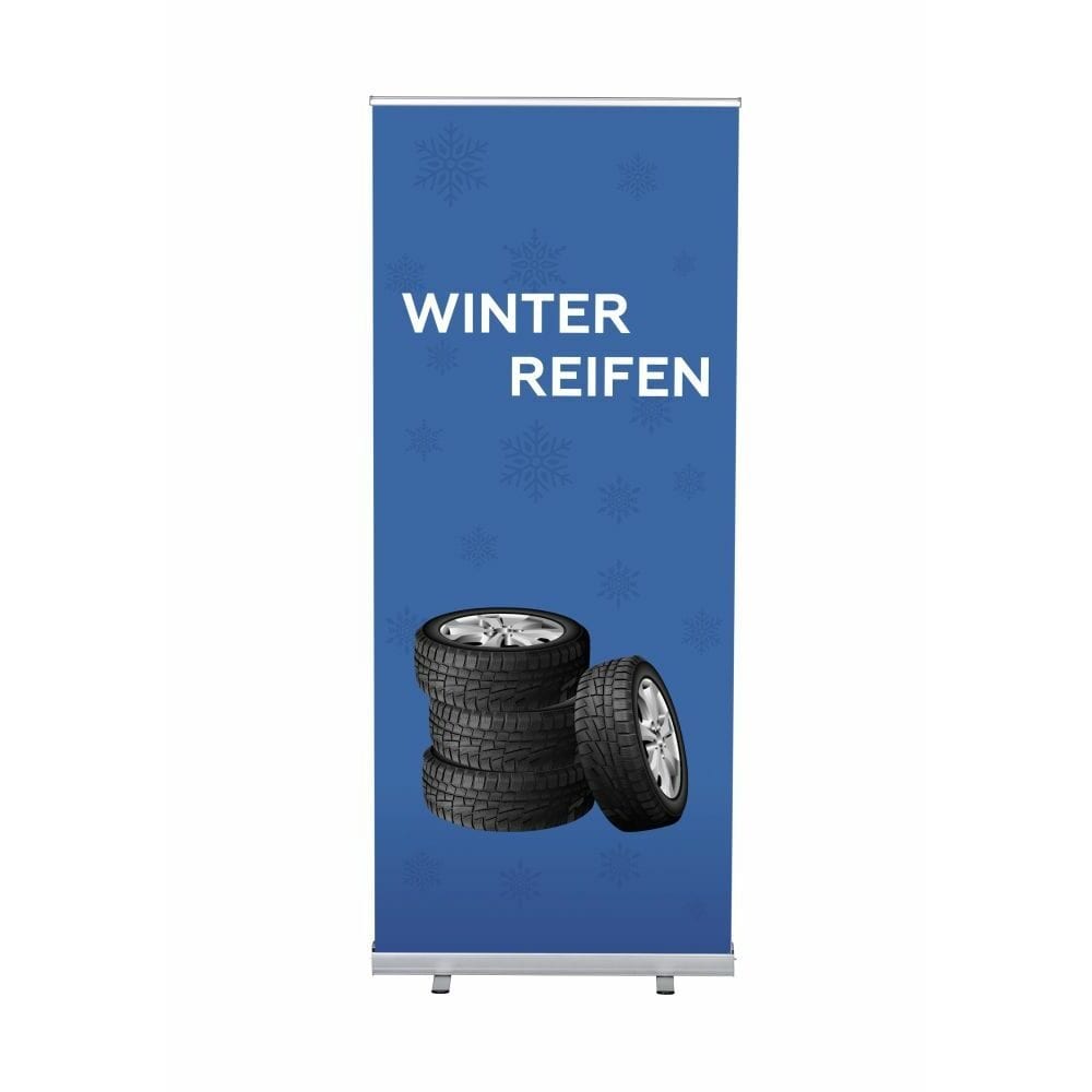 Roll-Banner Budget 85 Komplettset Motiv „Winterreifen“ Deutsch