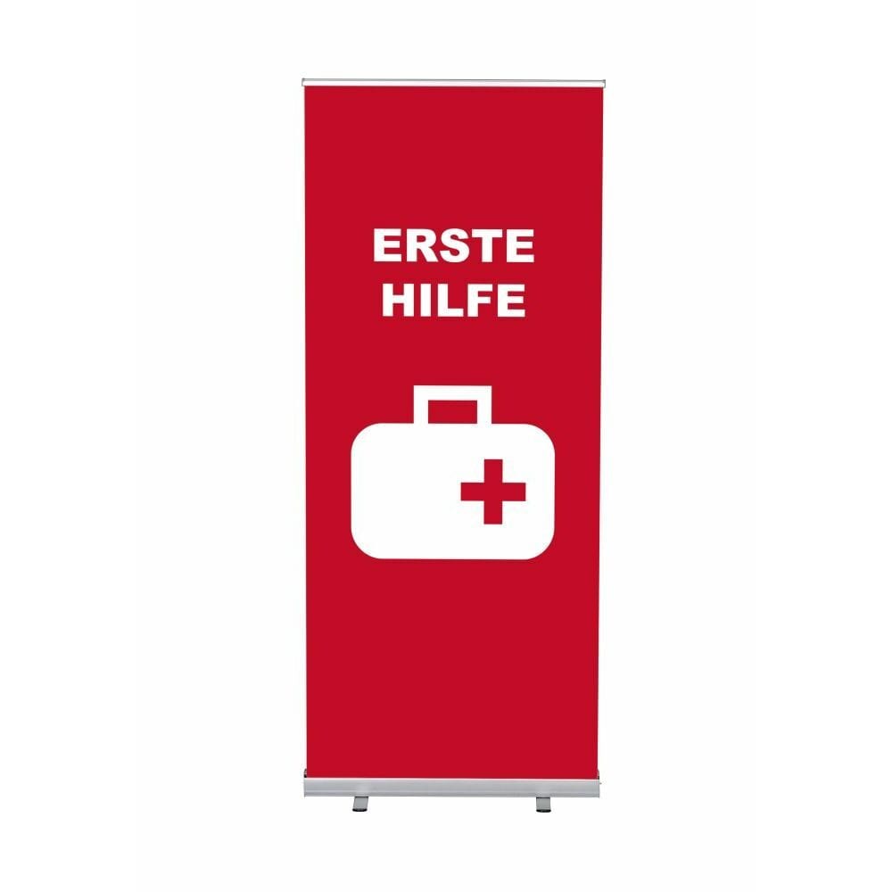 Roll-Banner Budget 85 Komplettset Motiv „Erste Hilfe“ Deutsch
