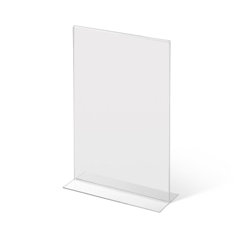 Acrylaufsteller in T-Form DIN A4 hoch