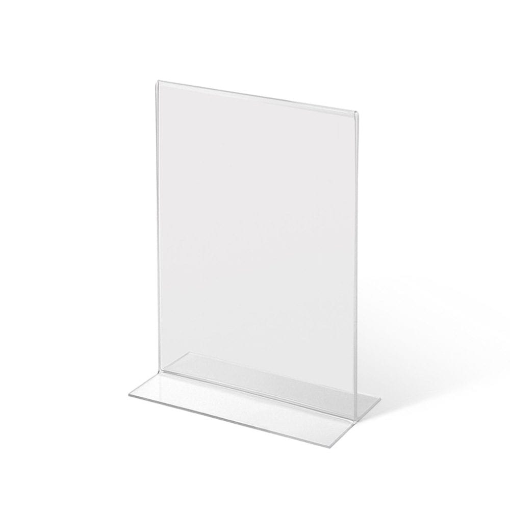 Acrylaufsteller in T-Form DIN A5 hoch