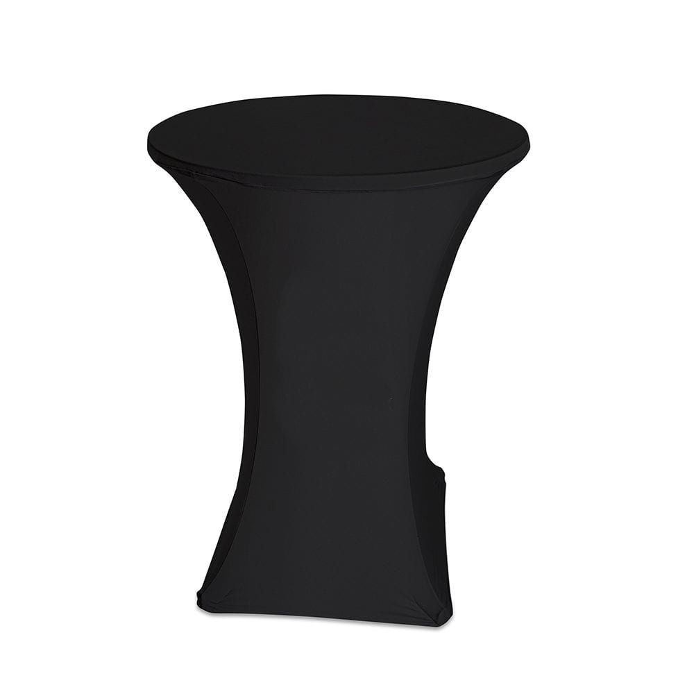 Tischhusse Stehtisch 80 cm Rund Schwarz