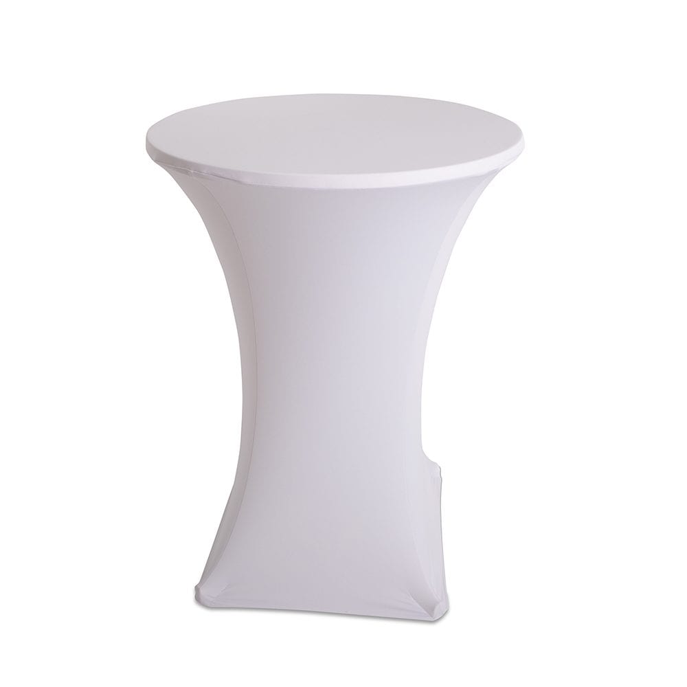 Tischhusse Stehtisch 90 cm Rund Weiß