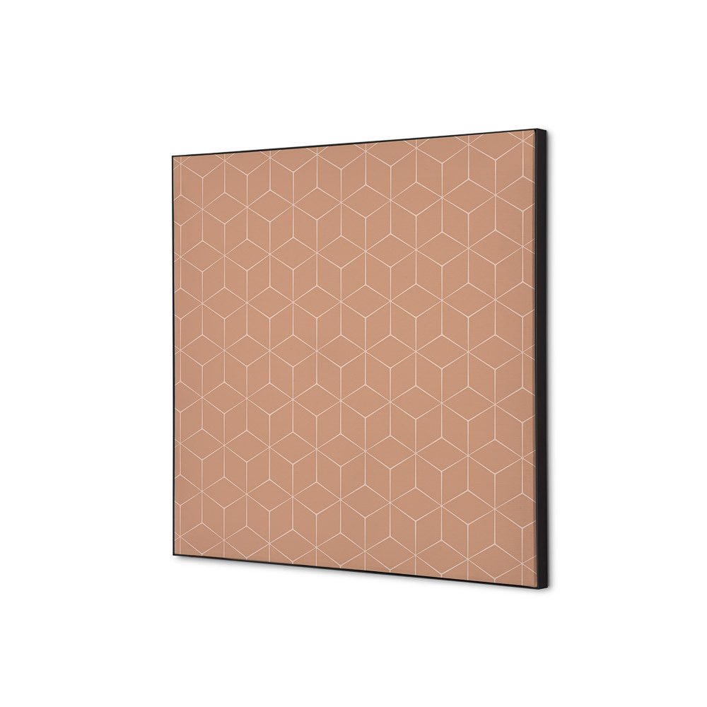 Spannstoff Wanddekoration SET 40 x 40 Motiv „Hexagon Beige“