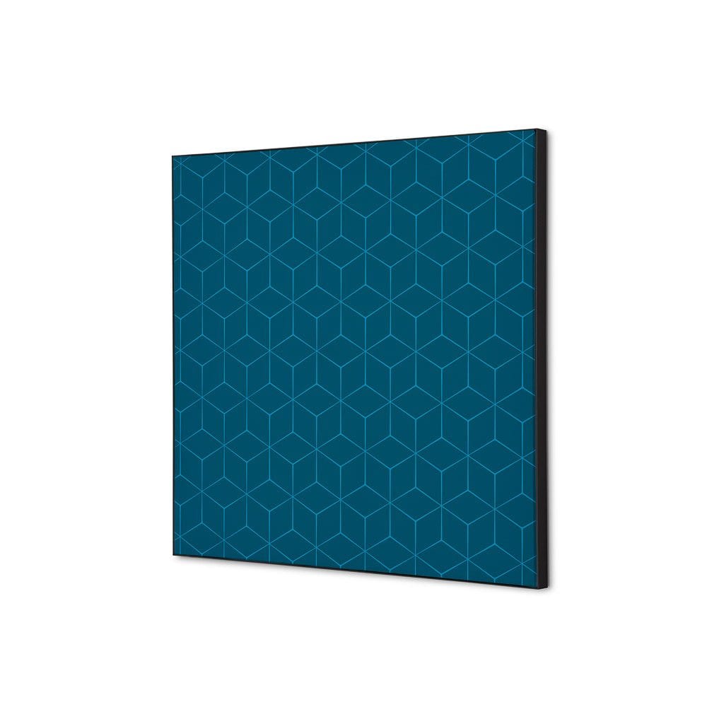 Spannstoff Wanddekoration SET 40 x 40 Motiv „Hexagon“ Blau