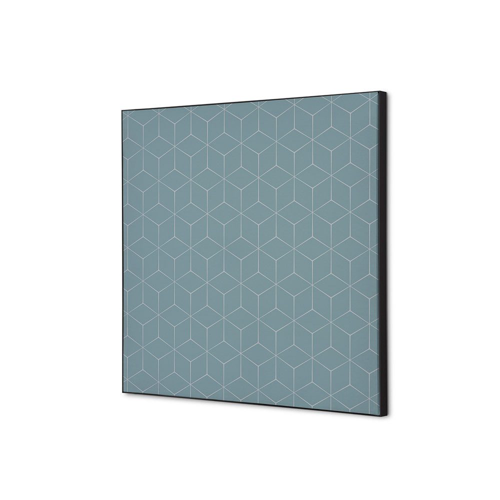 Spannstoff Wanddekoration SET 40 x 40 Motiv „Hexagon“ Grau