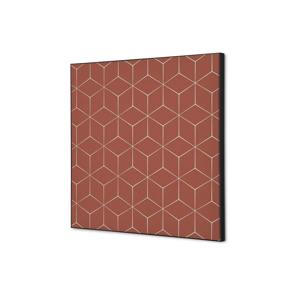 Spannstoff Wanddekoration SET 40 x 40 Motiv „Hexagon Rost“