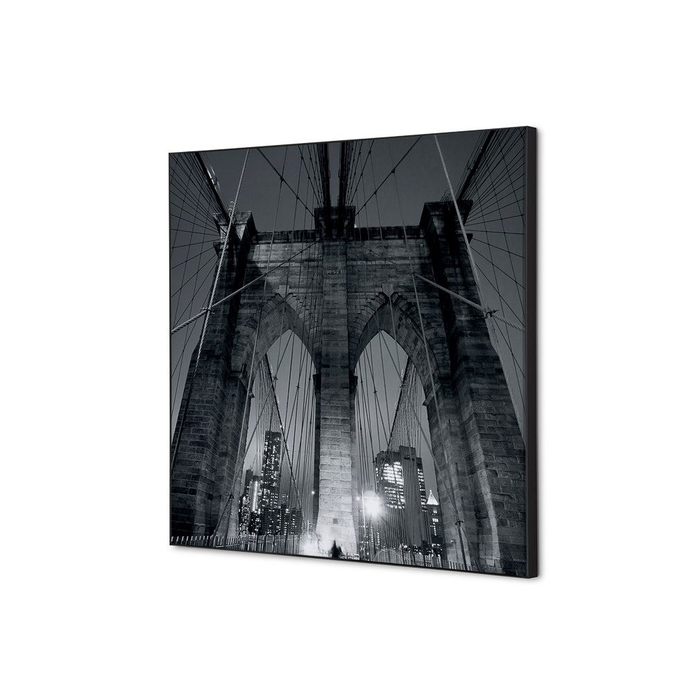Spannstoff Wanddekoration SET 40 x 40 Motiv „New York Manhattan Brücke“