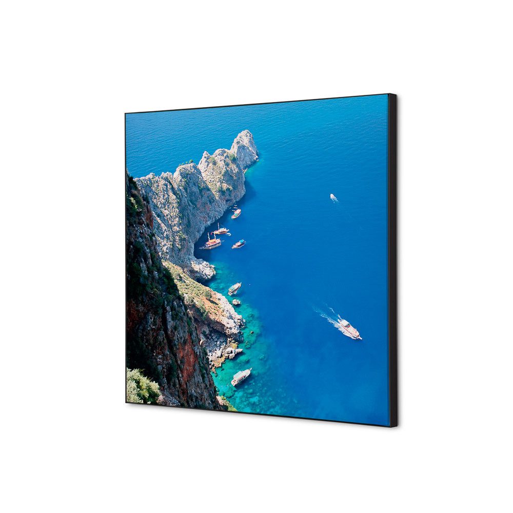 Spannstoff Wanddekoration SET 40 x 40 Motiv „Meeresfelsen“