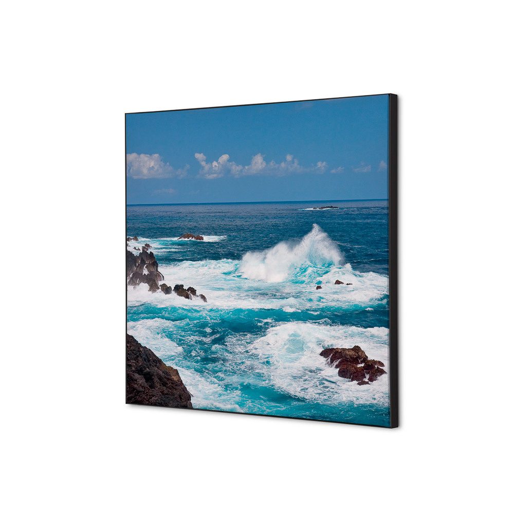 Spannstoff Wanddekoration SET 40 x 40 Motiv „Meereswellen“