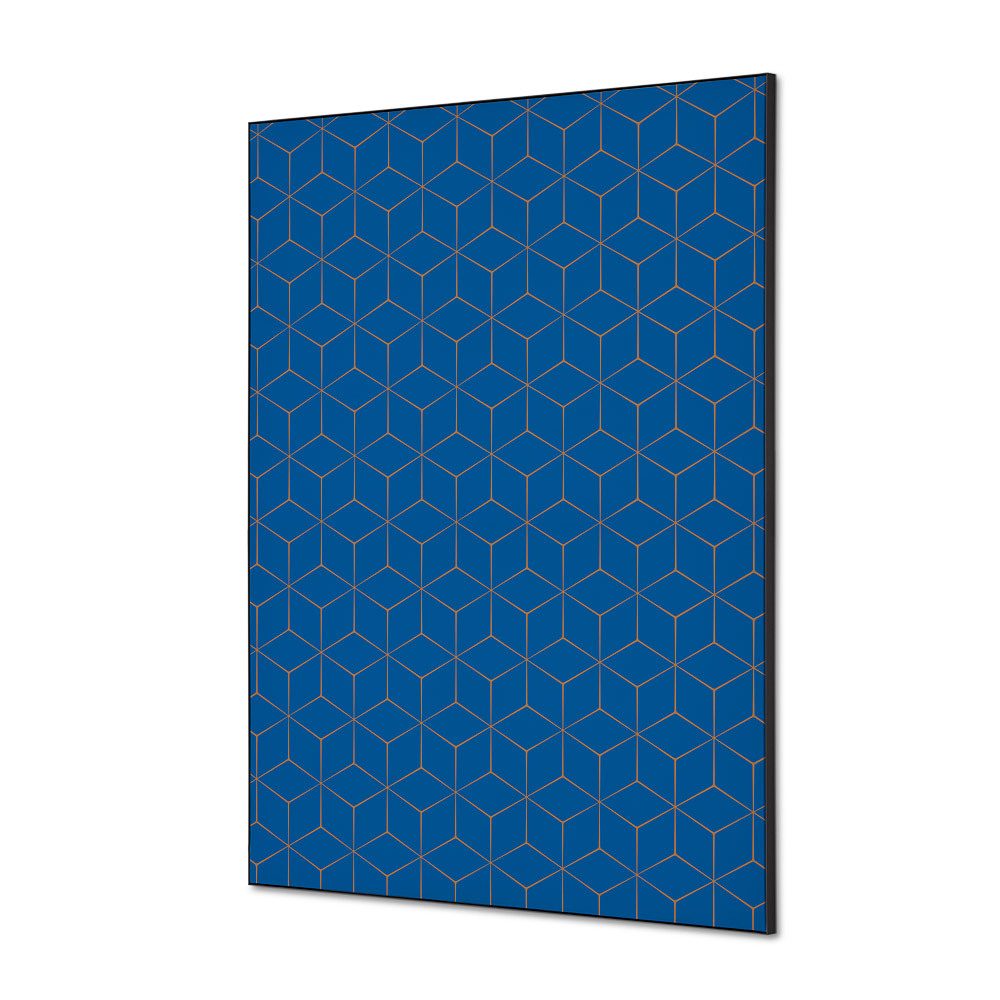 Spannstoff Wanddekoration SET A1 Motiv „Hexagon Blau-Braun“