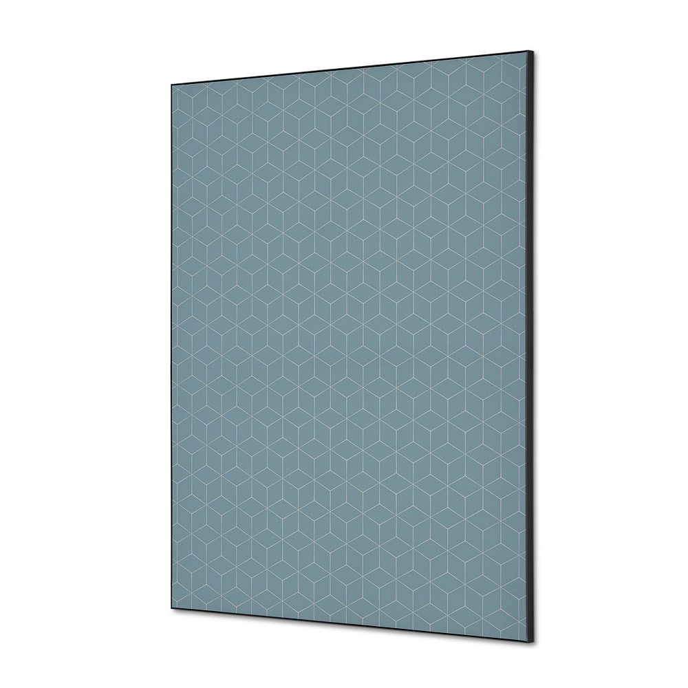 Spannstoff Wanddekoration SET A1 Motiv „Hexagon“ Grau
