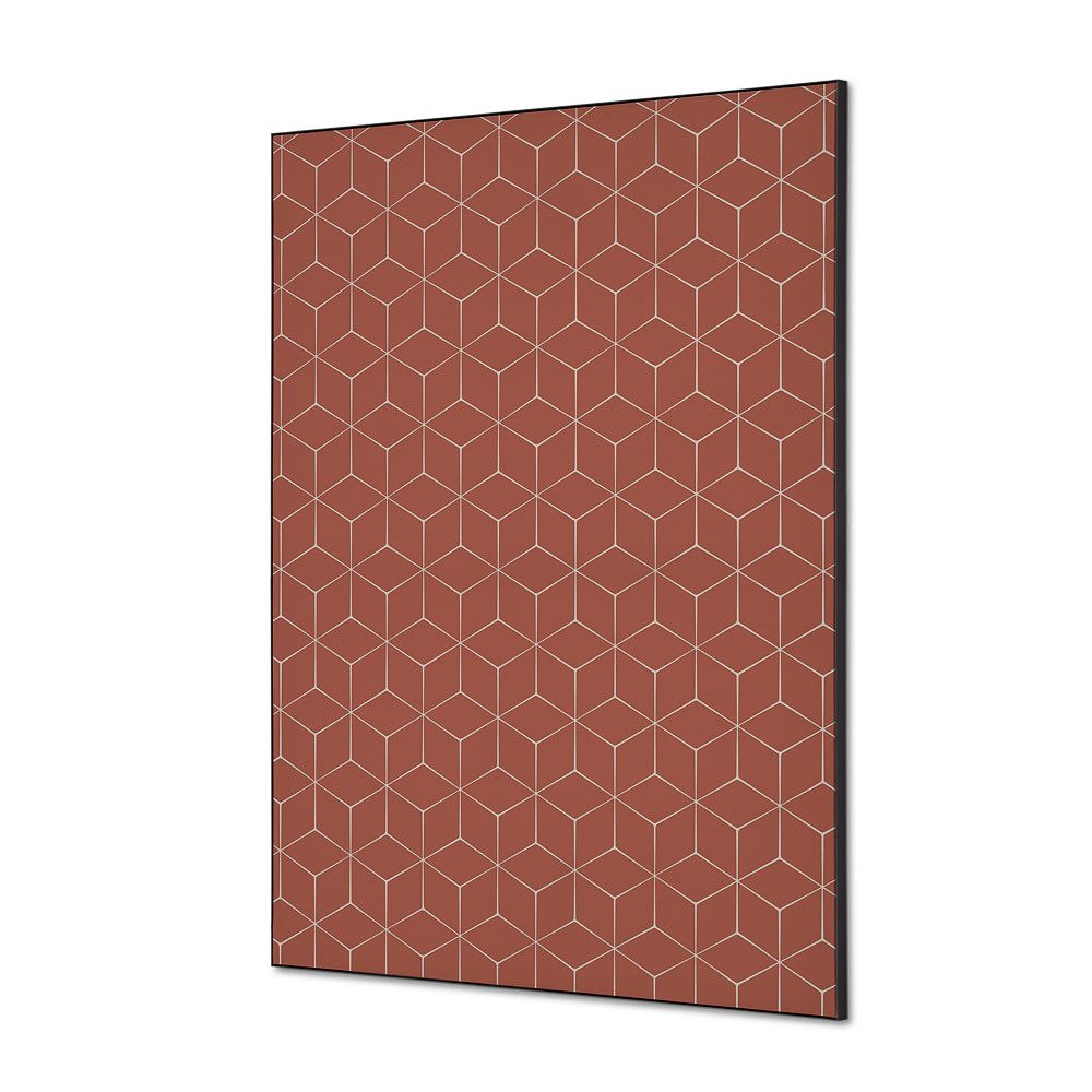 Spannstoff Wanddekoration SET A1 Motiv „Hexagon Rost“