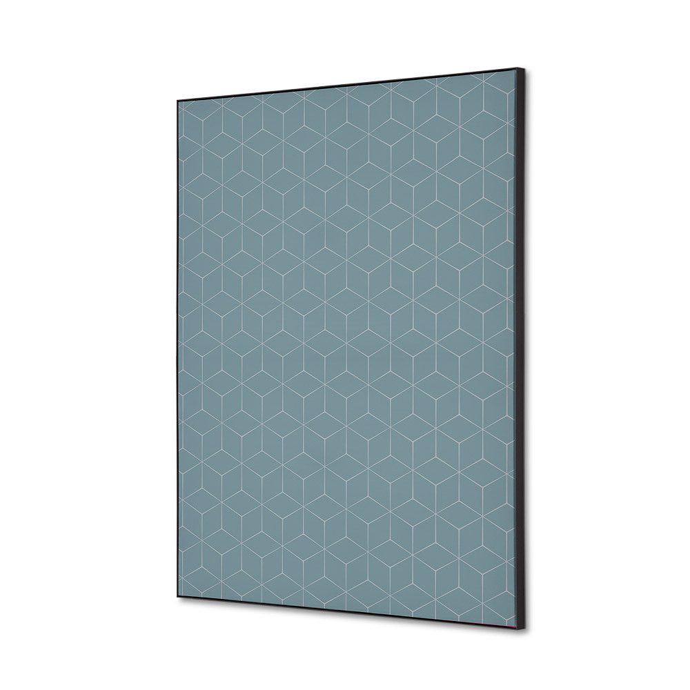 Spannstoff Wanddekoration SET A2 Motiv „Hexagon“ Grau