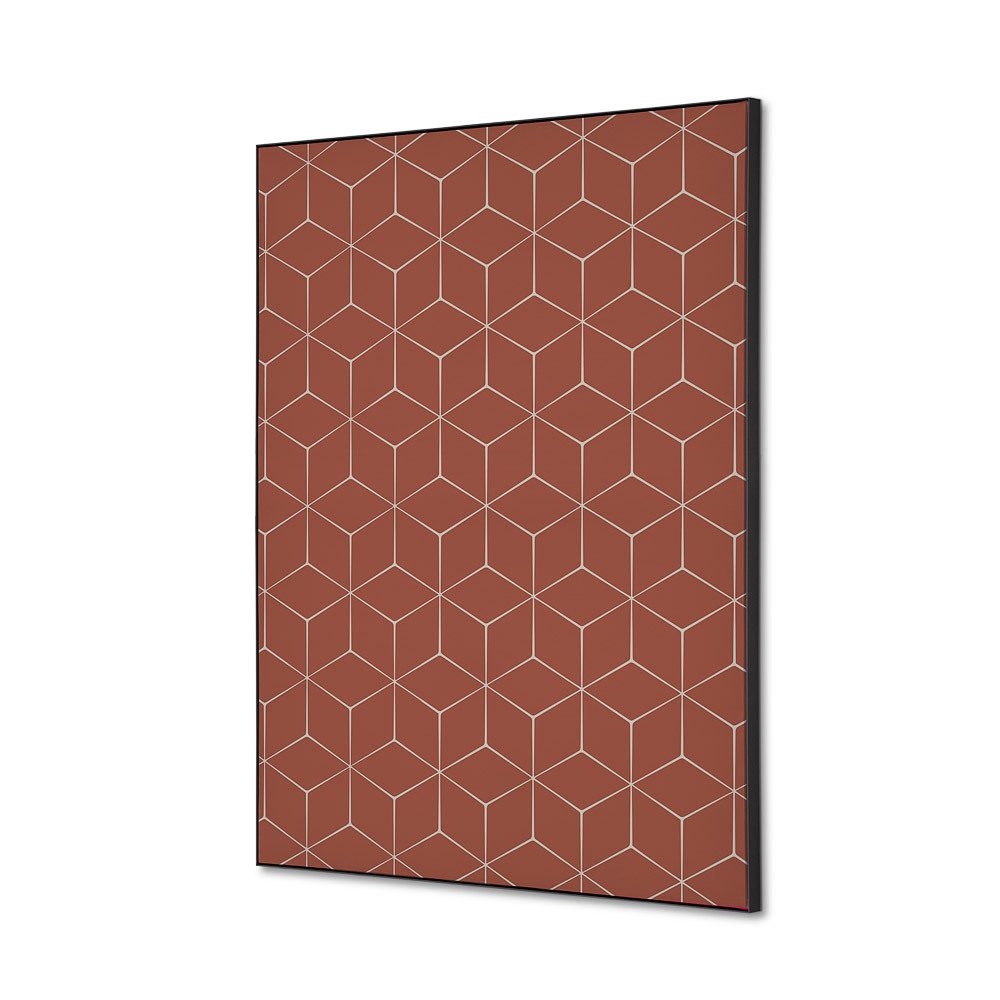 Spannstoff Wanddekoration SET A2 Motiv „Hexagon Rost“