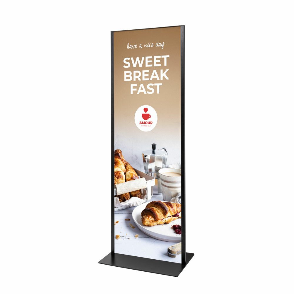 Totem Panel Plus 594 x 1682 x 3 mm RAL9005 Schwarz