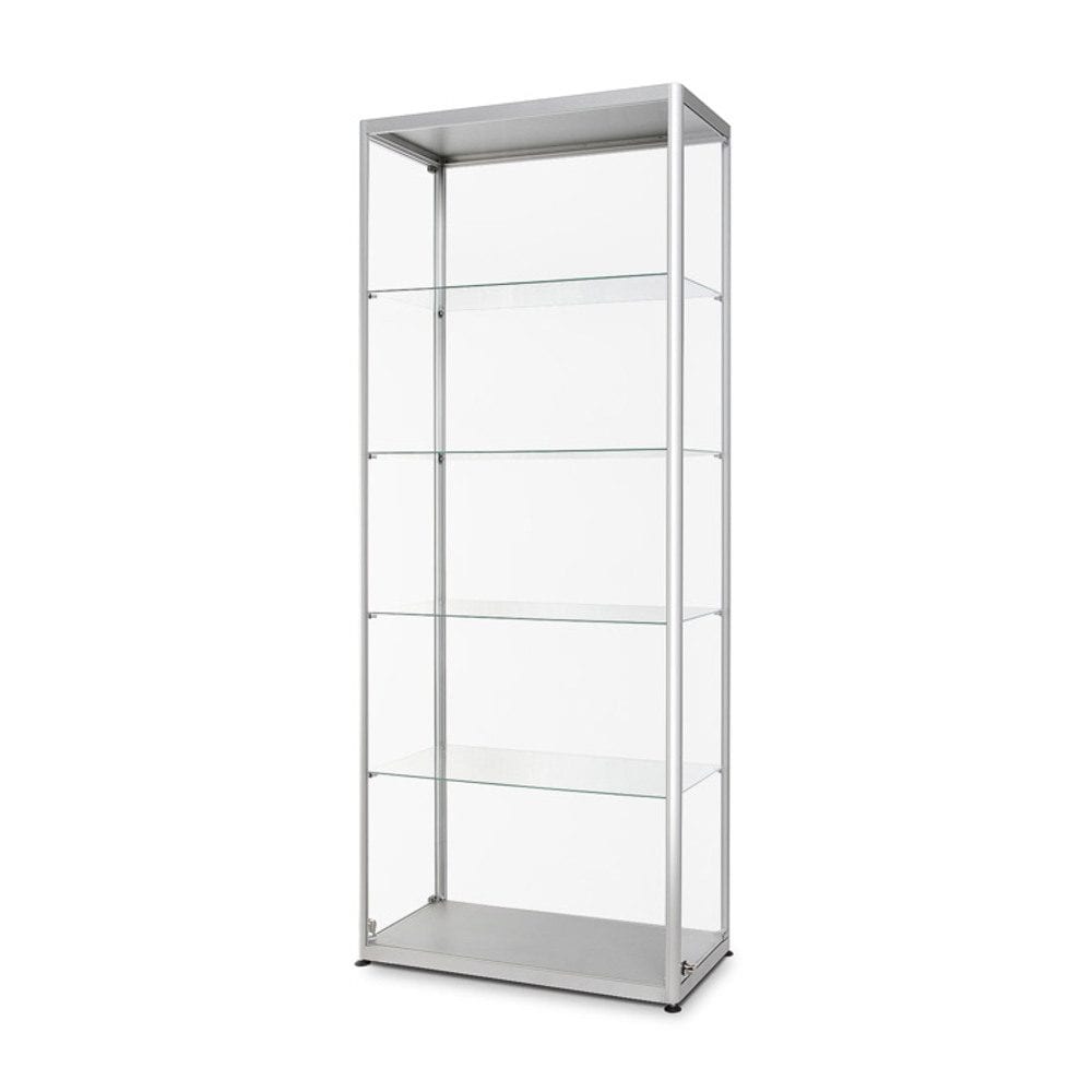 Glasvitrine 800 x 1984 x 400 silber