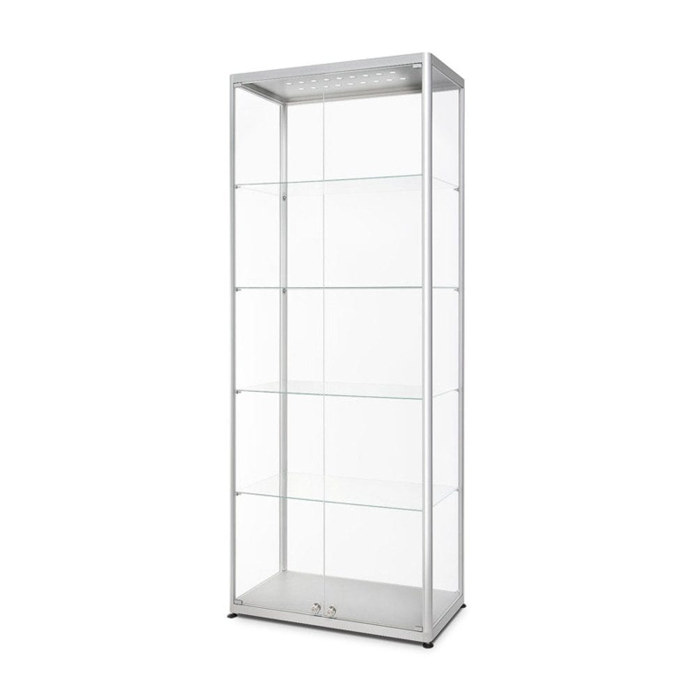Glasvitrine bel.800 x 2000 x 400 silber