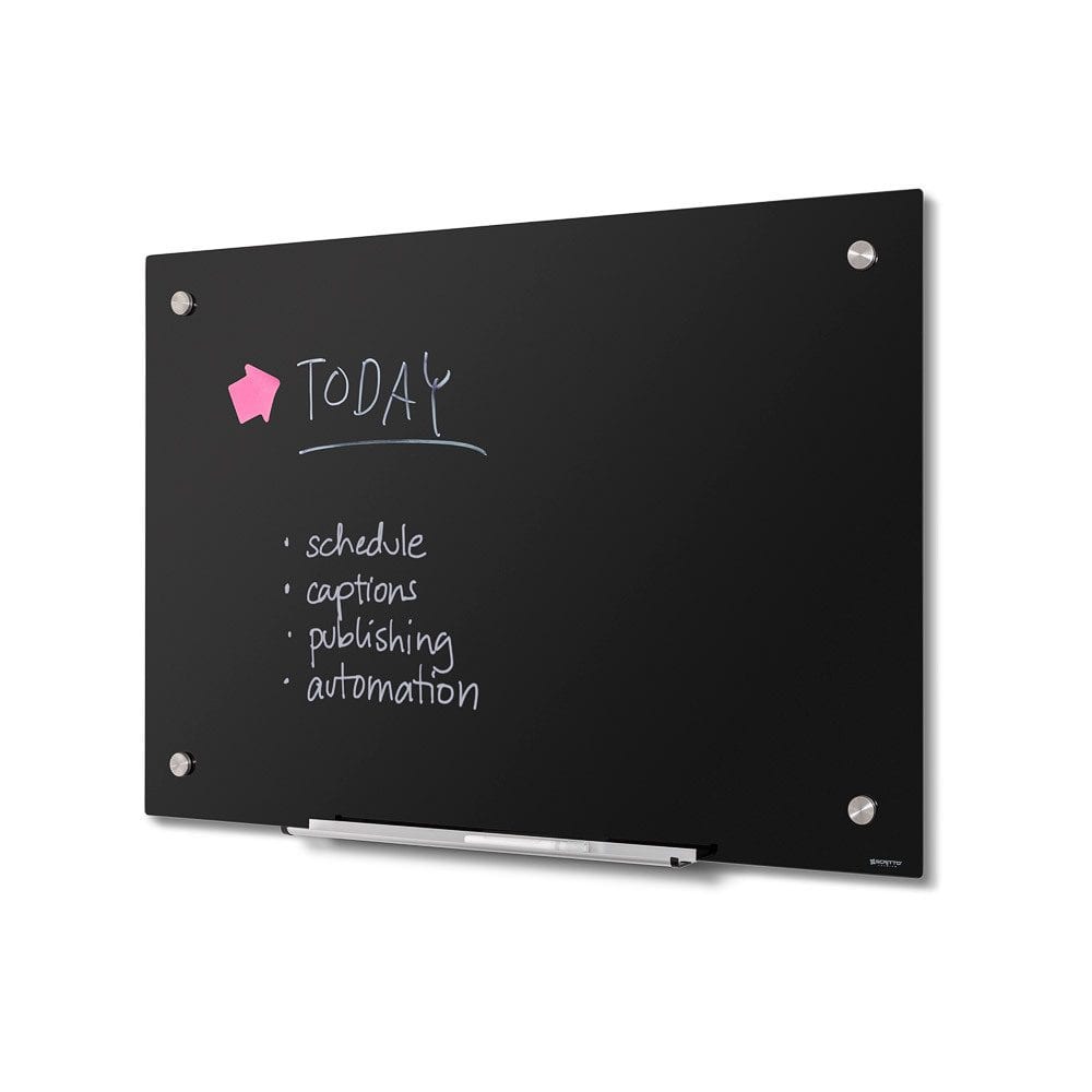 Glasboard Schwarz 90 x 60 cm