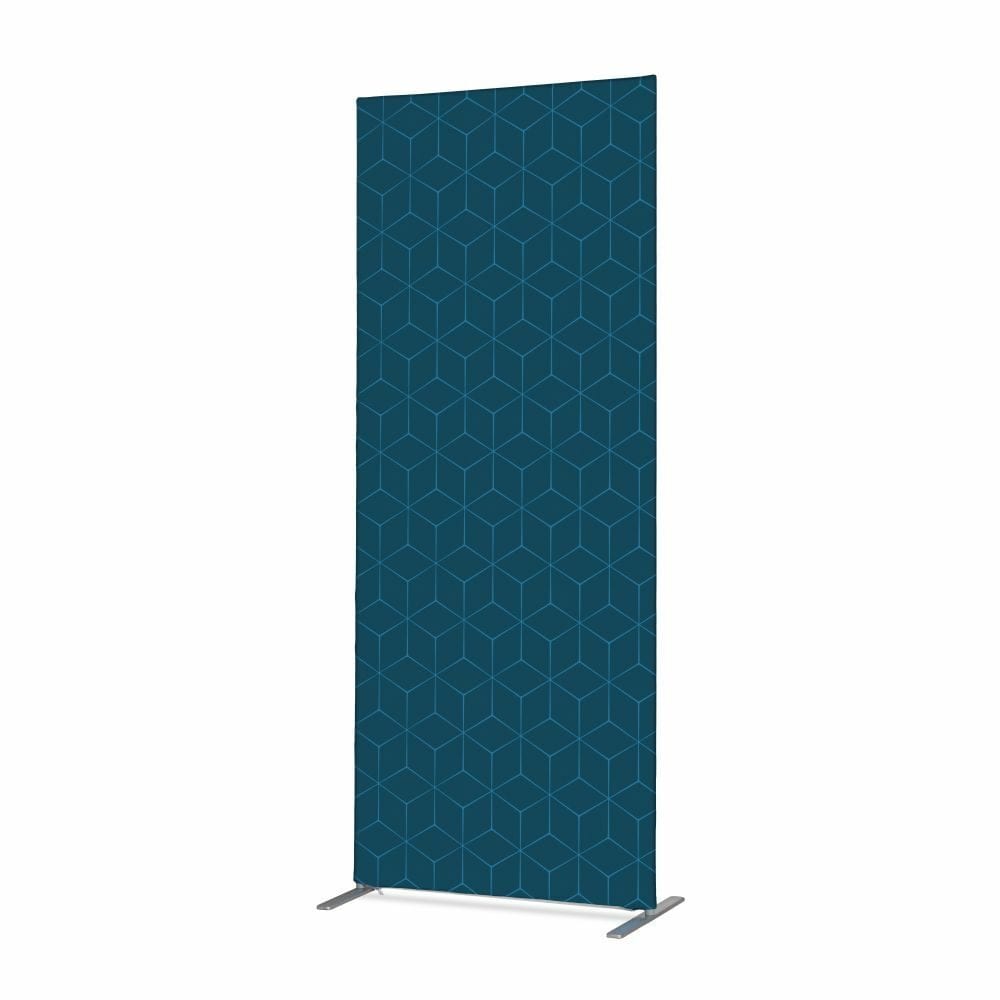 Textil Raumteiler Deko 85-200 Motiv „Hexagon“ Blau