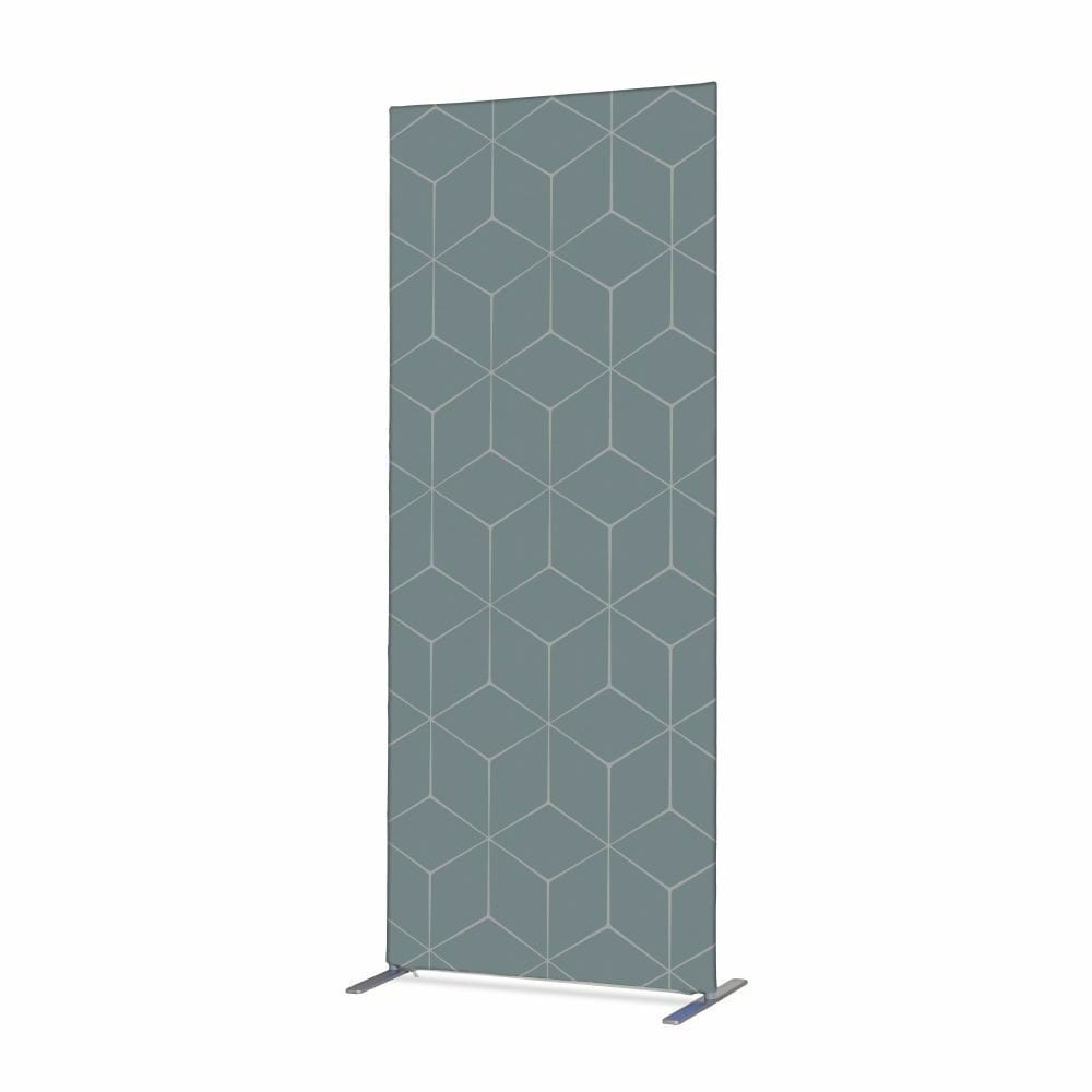 Textil Raumteiler Deko 85-200 Doppel Motiv „Hexagon“ Grau ECO