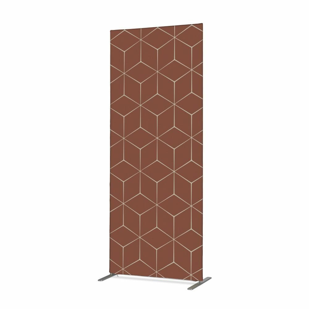 Textil Raumteiler Deko 85-200 Motiv „Hexagon Rost“