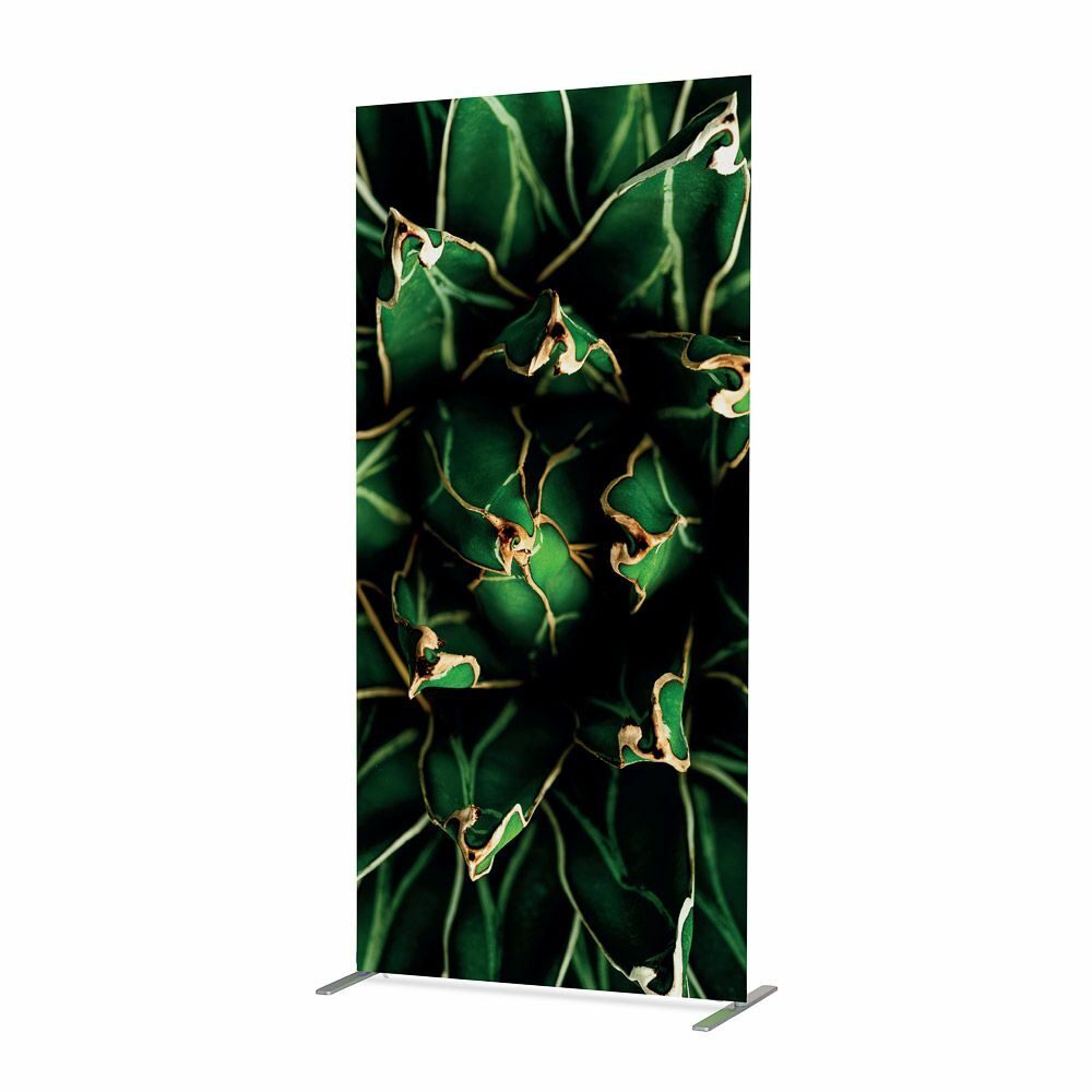 Textil Raumteiler Deko 100-200 Doppel Motiv „Kaktus“ Grün ECO