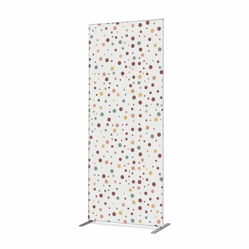 Textil Raumteiler Deko 100-200 Doppel Motiv „Punkte Farbe Erde“ ECO