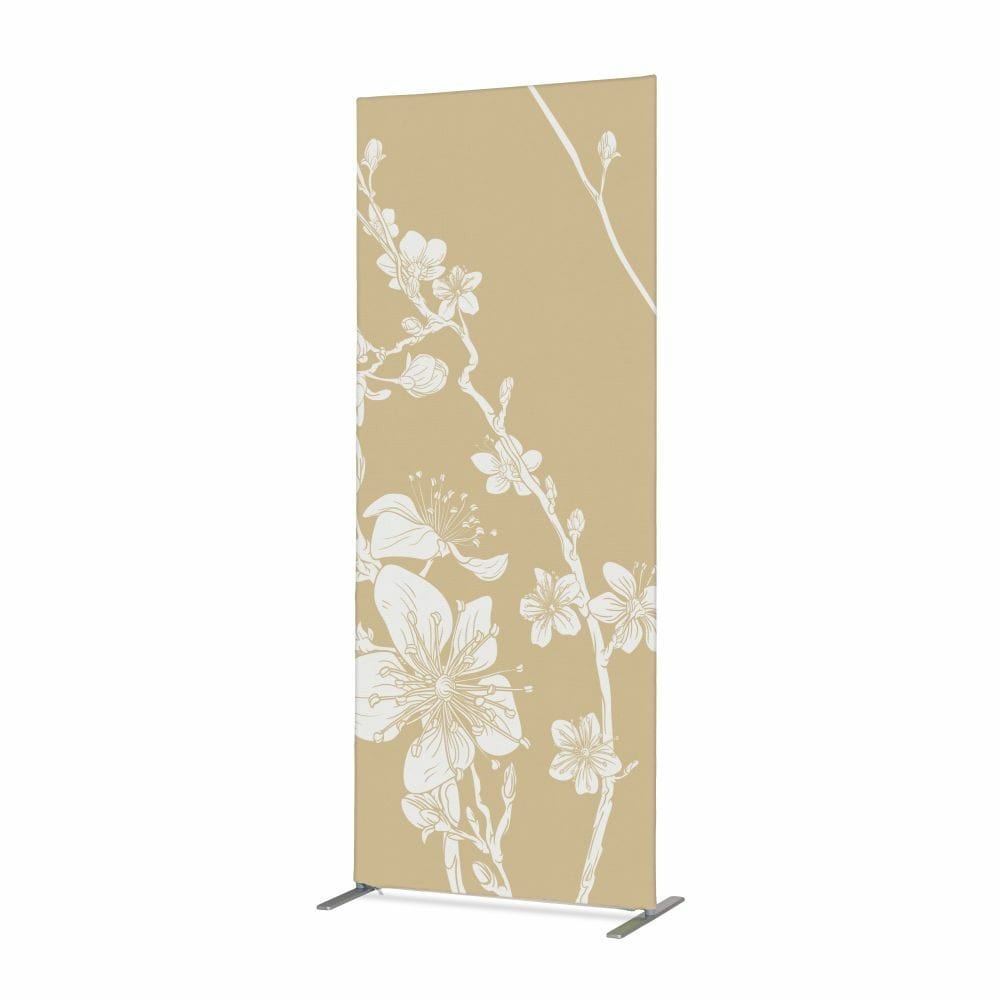 Textil Raumteiler Deko 100-200 Motiv „Abstrakte Japanische Kirschblüte Beige“