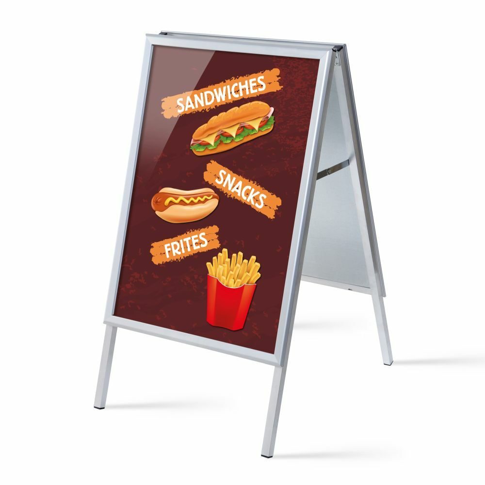 Kundenstopper A1 Komplettset Motiv „Snacks“ Englisch