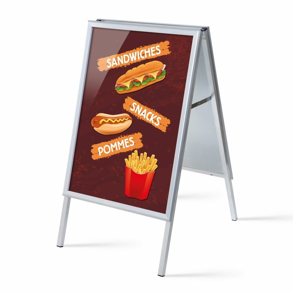 Kundenstopper A1 Komplettset Motiv „Snacks“ Deutsch