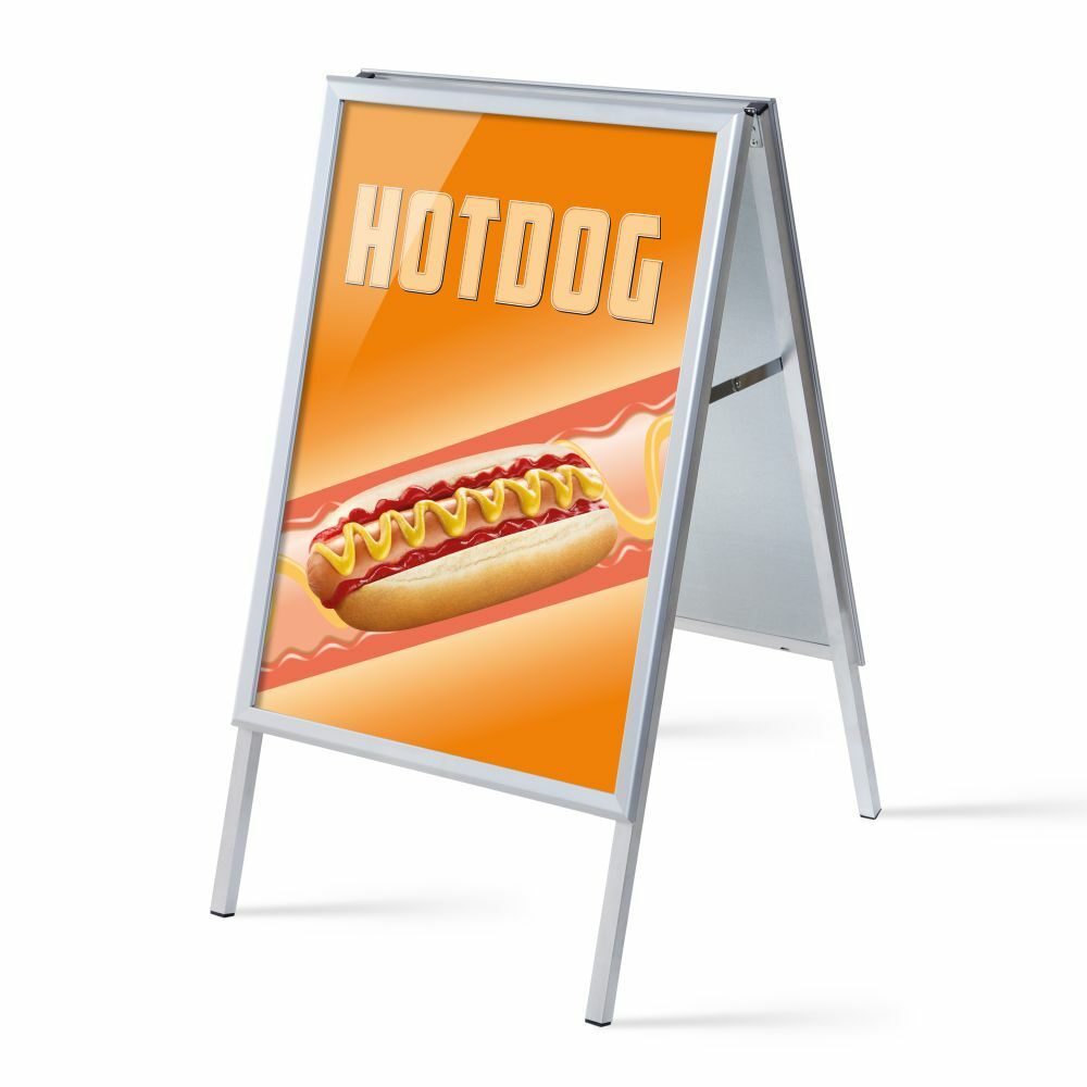 Kundenstopper A1 Komplettset Motiv „Hot Dog“ Englisch