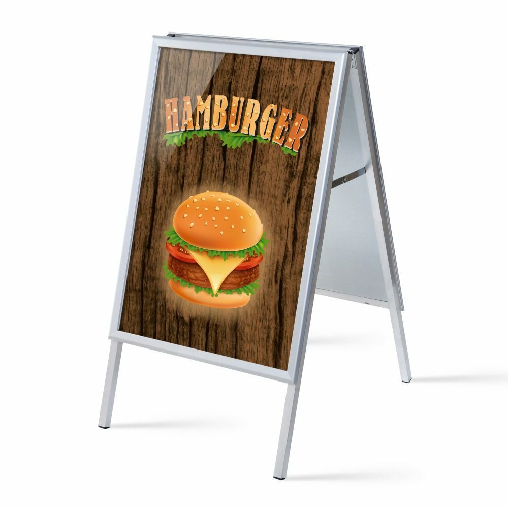 Kundenstopper A1 Komplettset Motiv „Burger“ Englisch