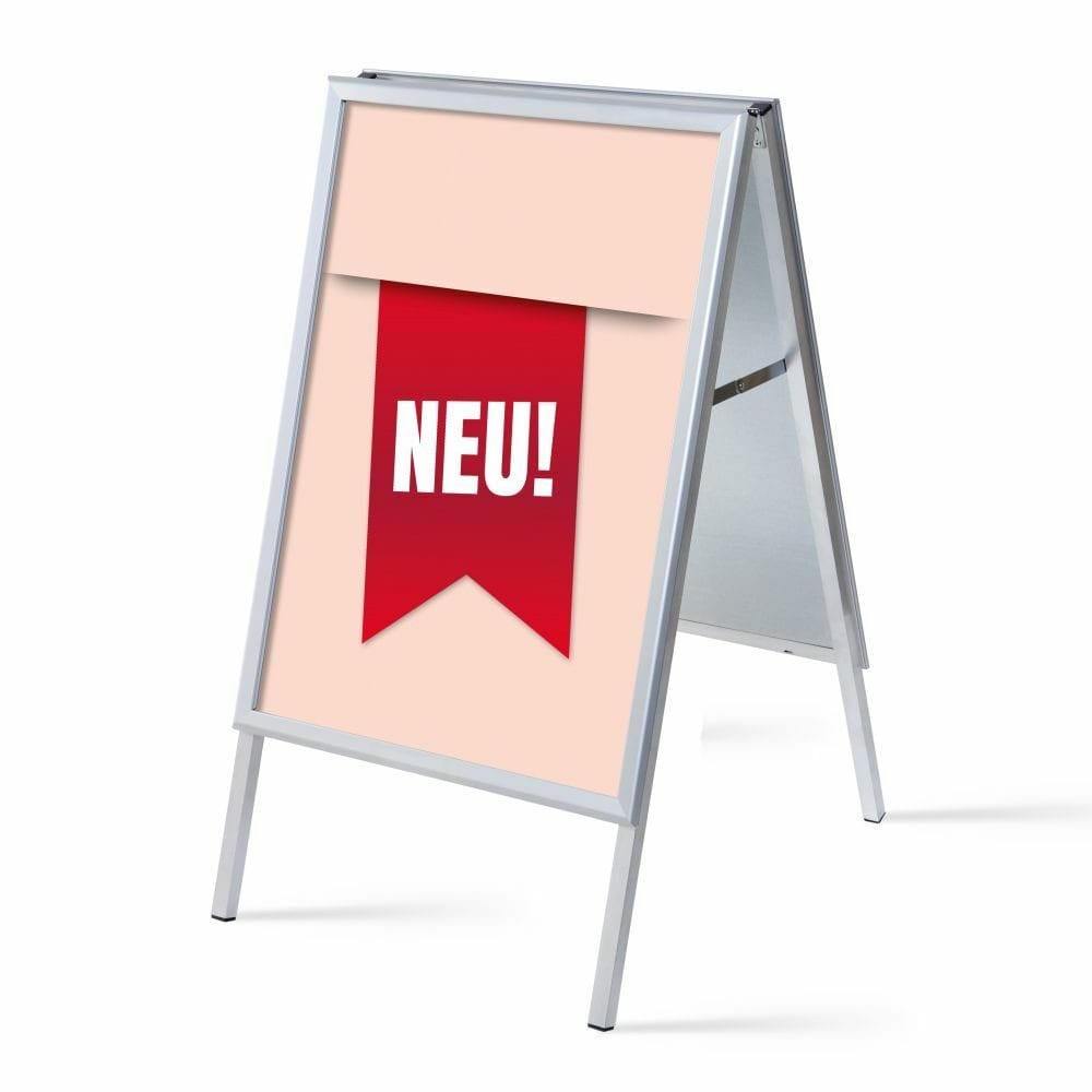 Kundenstopper A1 Komplettset Motiv „Neu“ Rot Deutsch