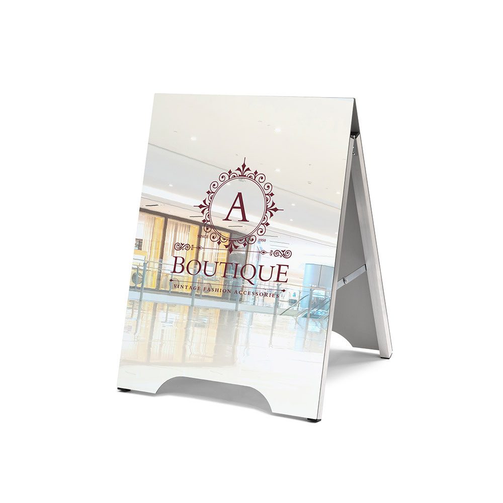 Kundenstopper Mirror Print Doppelseitig