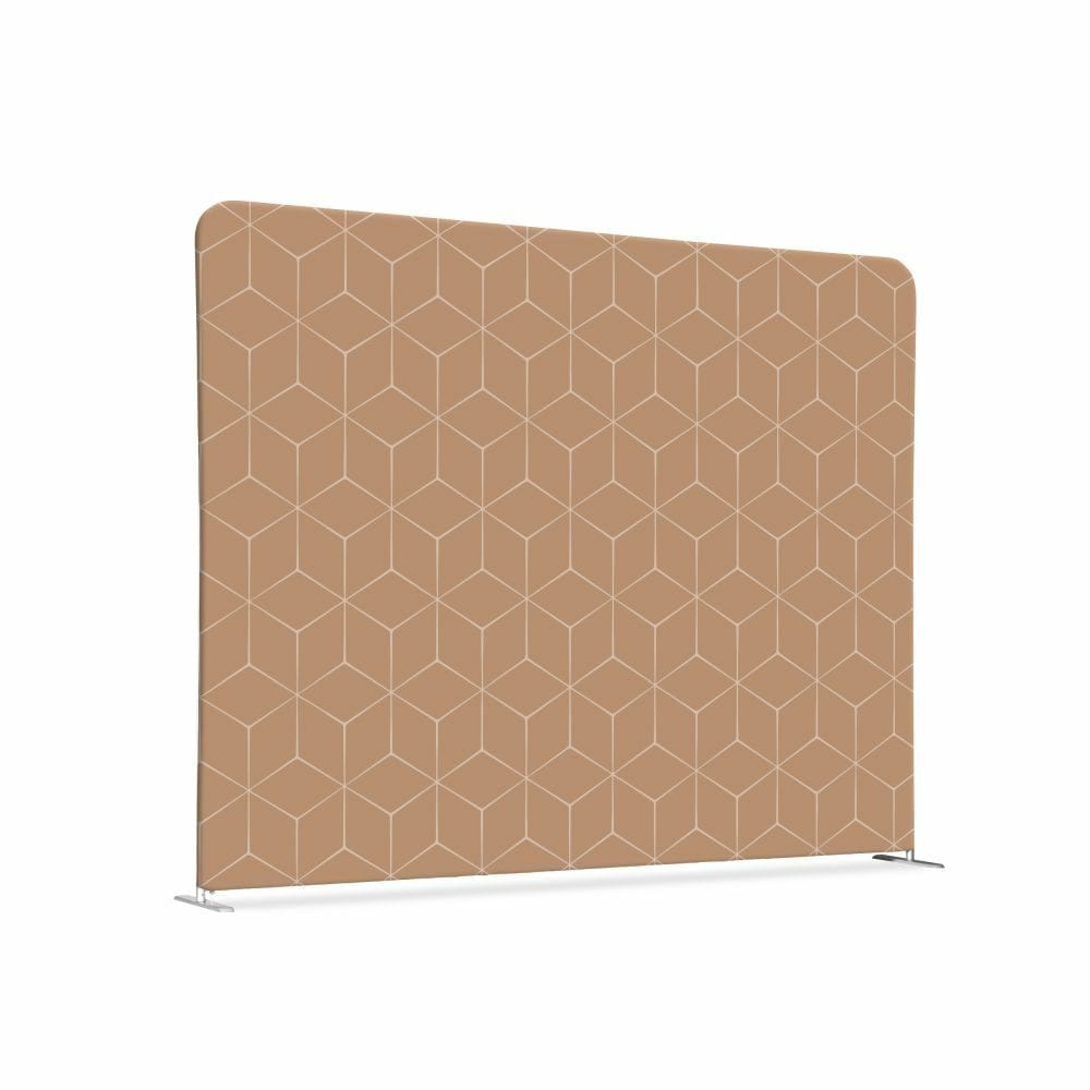 Textil Raumteiler 150-150 Doppel Motiv „Hexagon Beige“