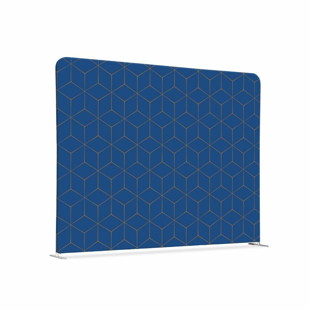 Textil Raumteiler 150-150 Doppel Motiv „Hexagon Blau-Braun“