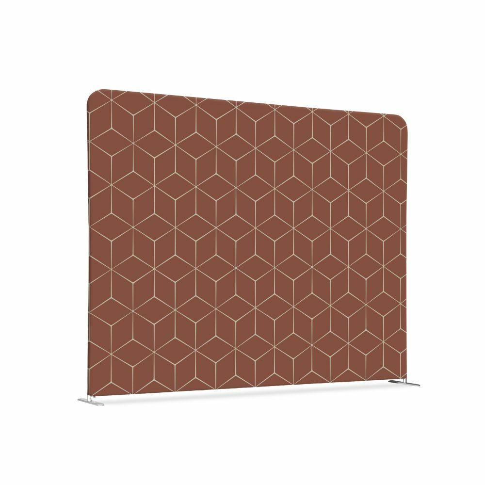 Textil Raumteiler 150-150 Doppel Motiv „Hexagon Rost“