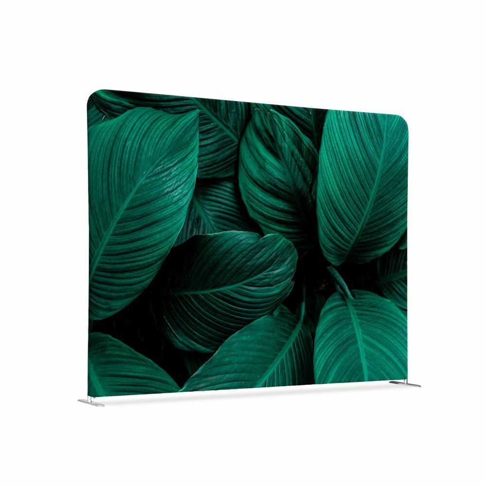 Textil Raumteiler 150-150 Doppel Motiv „Botanische Grüne Blätter“