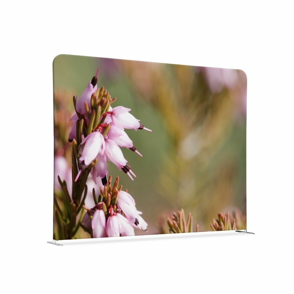 Textil Raumteiler 150-150 Doppel Motiv „Pinke Blume Erica“