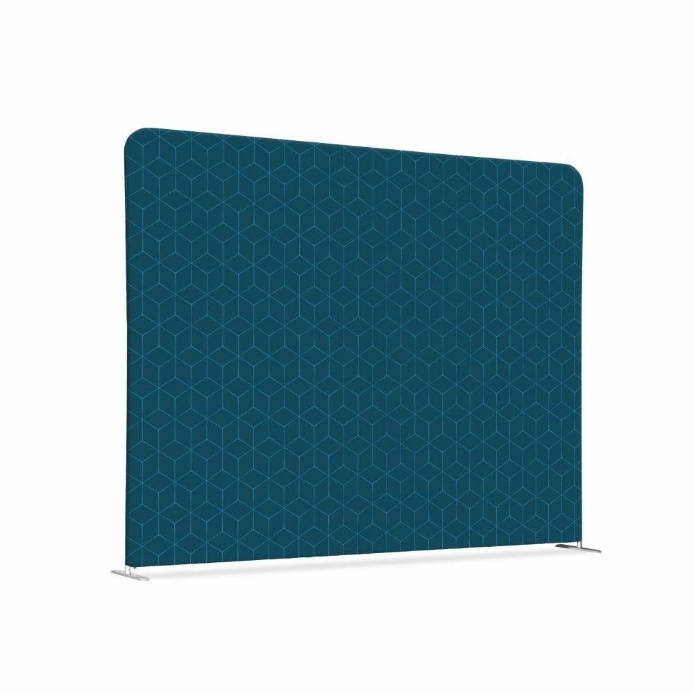 Textil Raumteiler 200-150 Doppel Motiv „Hexagon“ Blau