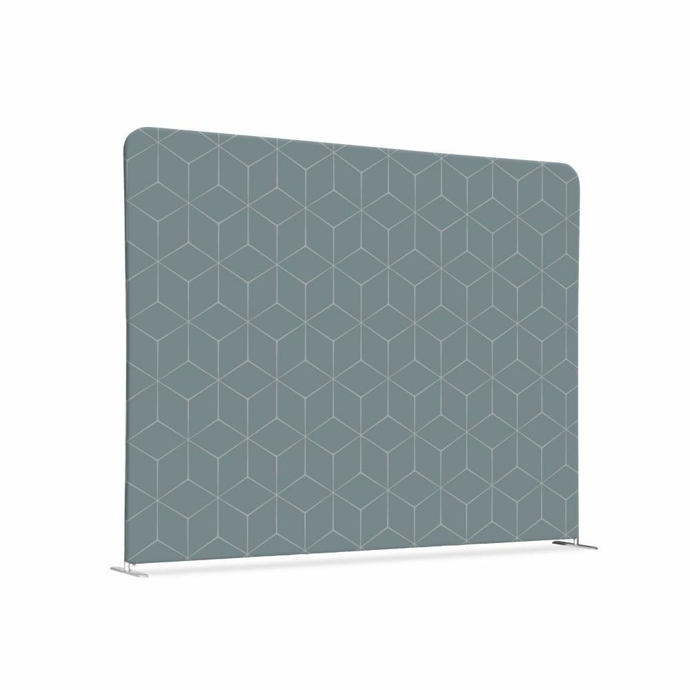 Textil Raumteiler 200-150 Doppel Motiv „Hexagon“ Grau