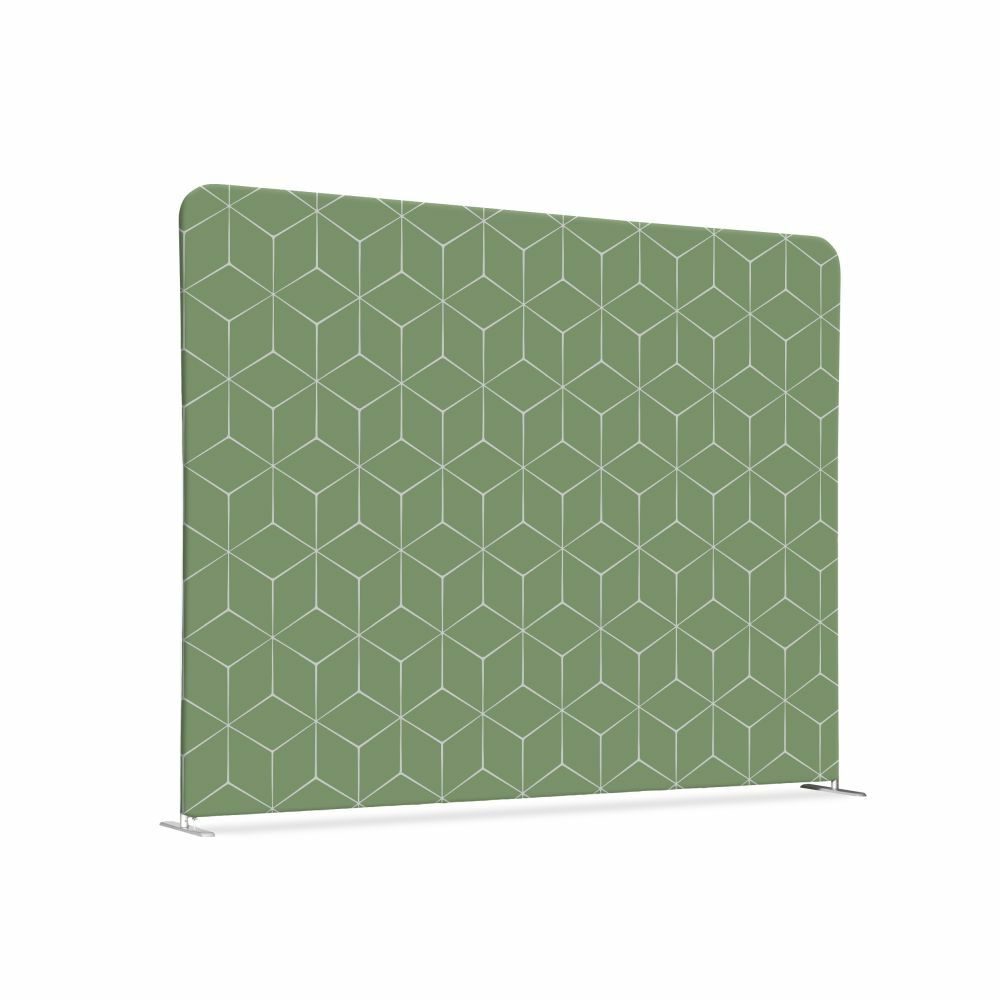 Textil Raumteiler 200-150 Doppel Motiv „Hexagon“ Grün